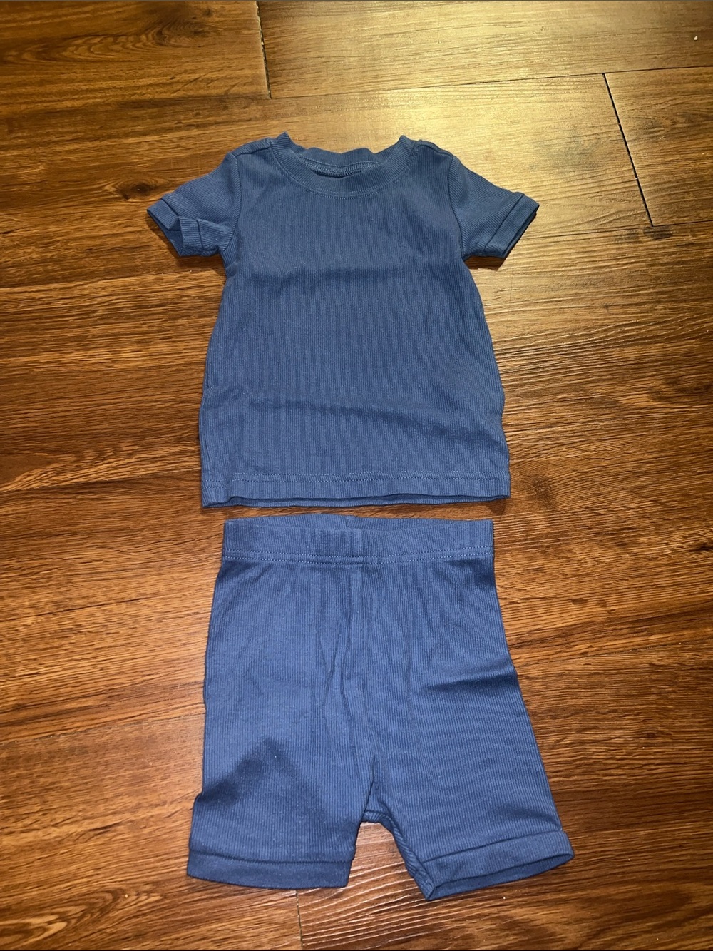 Old Navy Navy Blue Short Sleeve Kids Pajama Set